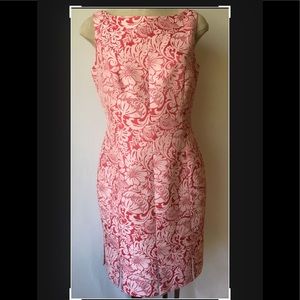 Kay Unger Rich Pink and White Flower Dress